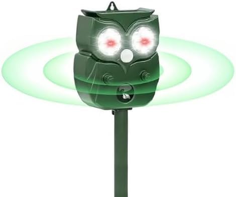 Ultrasonic Cat & Dog Repellent with Motion Sensor for Yard (16 Lamps)
| Solar-Powered Outdoor Animal Repeller: Cats, Do
