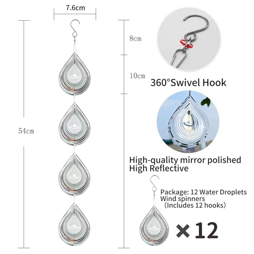 Highly Reflective Double-Sided Bird Reflectors for Yard Decor - Scare Birds Away in Your Garden
| Extra Sparkly Metal W