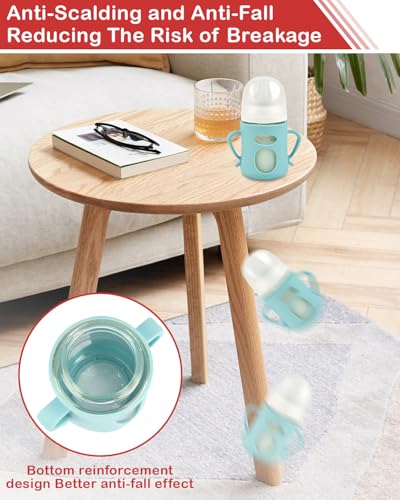 3 Pack Silicone Sleeves for Pigeon Glass Bottle - Anti Breakage Baby Bottle Holder with Handle - 5.4oz
| Pigeon Glass B