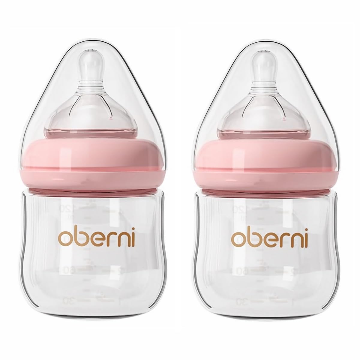 Anti Colic Glass Baby Bottles for Newborn and Preemie
| Wide Neck Slow Flow Breastfeeding Bottle with Natural Nipple, B