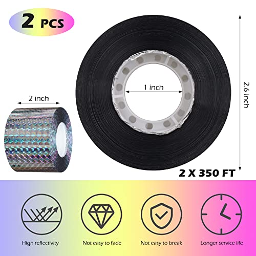 Reflective Bird Scare Tape Ribbon (700FT) Outdoor Geese Pigeon Duck Woodpecker Scare
| Double Side Reflective Bird Scar