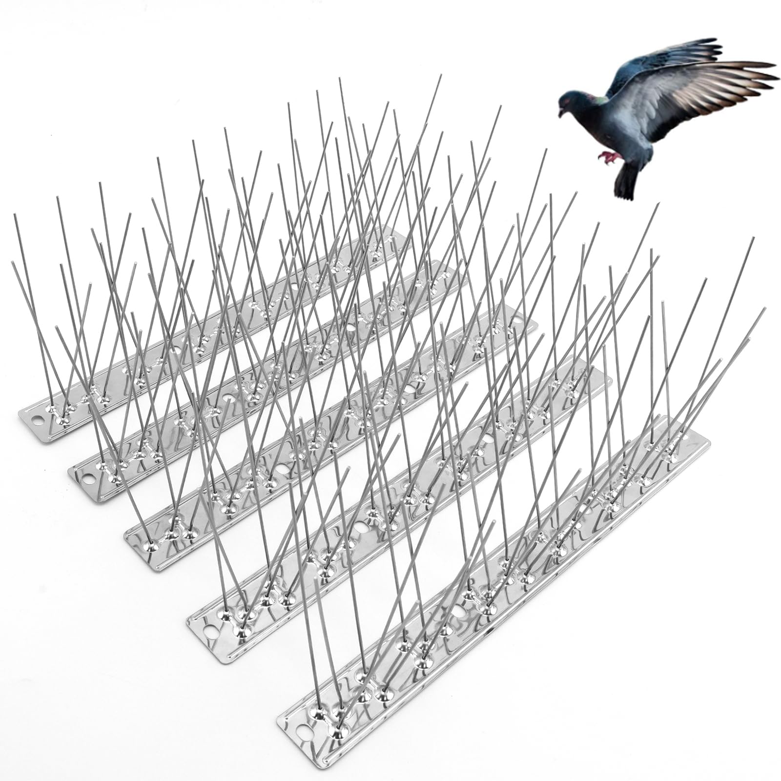 REMIAWY Stainless Steel Bird Wire Spikes for Outdoor Bird Deterrence
| Bird Spikes for Pigeons and Small Birds to Keep