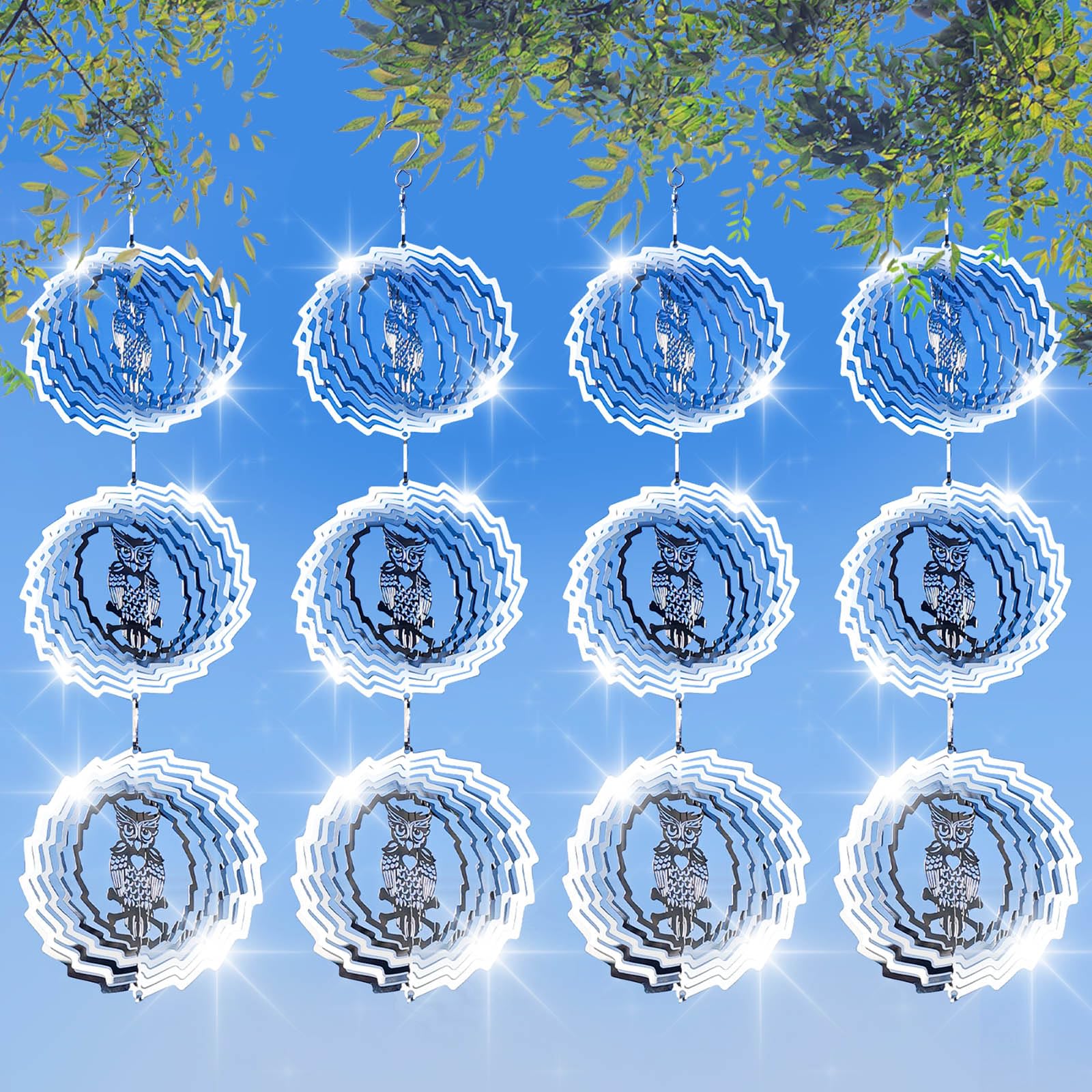 3D Stainless Steel Bird Scarer Discs Set for Outside to Keep Birds Away
| Stainless Steel Bird Deterrents for House and