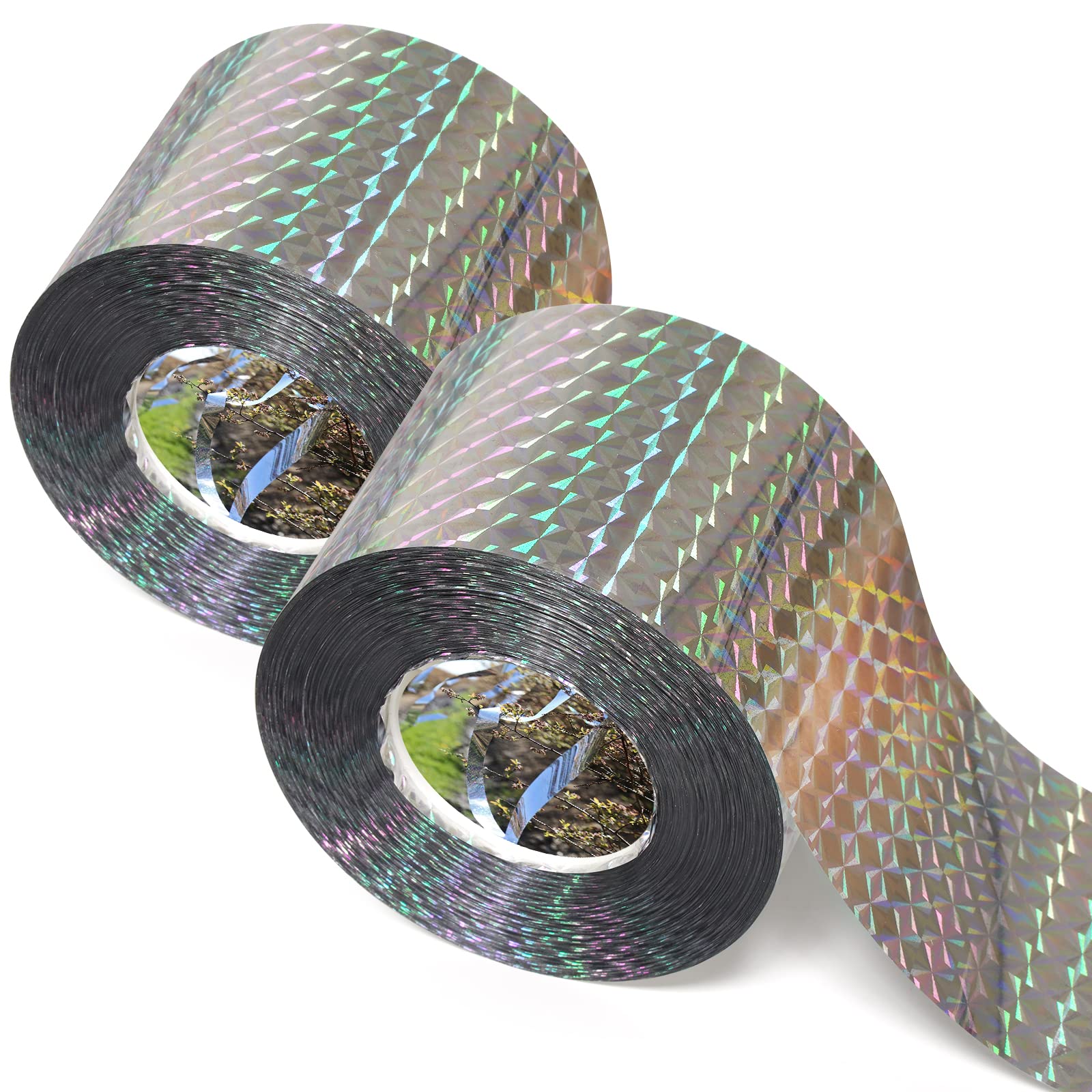 Reflective Bird Scare Tape Ribbon (700FT) Outdoor Geese Pigeon Duck Woodpecker Scare
| Double Side Reflective Bird Scar